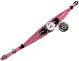 Breast Cancer Awareness Christmas Cure Pink Leather Bracelet W/2 Snap Jewelry Charms New Item