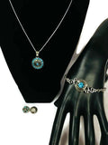 Starry Eyes Fashion Snap Jewelry Necklace Bracelet Set Plus 4 Mini Charms Beautiful & Classy