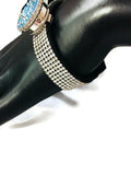 Blue Brilliance Fashion Snap Jewelry Necklace Bracelet Set Plus 4 Charms Beautiful & Classy