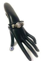 Angelina Fashion Snap Jewelry Leather Bracelet Set With 2 Charms Modern And Classy