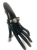 Angelina Fashion Snap Jewelry Leather Bracelet Set With 2 Charms Modern And Classy