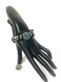 Black Widow Spider Fashion Snap Jewelry Leather Bracelet Set With 2 Charms Modern And Classy