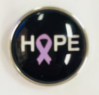 Cancer Purple Ribbon For Hope for All Cancer Types Fashion Snap Jewelry  Snap Charm