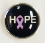 Cancer Purple Ribbon For Hope for All Cancer Types Fashion Snap Jewelry  Snap Charm