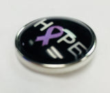 Cancer Purple Ribbon For Hope for All Cancer Types Fashion Snap Jewelry  Snap Charm