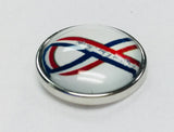 Support Our Troops Red White and Blue Ribbon Fashion Snap Jewelry Snap Charm
