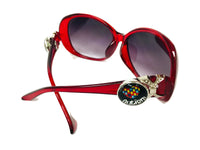 Red Sunglasses With 2 Autism Awareness with Puzzle Heart Snaps Interchangeable Snap Jewelry