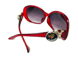 Red Sunglasses With 2 Autism Awareness with Puzzle Heart Snaps Interchangeable Snap Jewelry