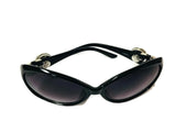 Black Sunglasses With 2 Purple Cancer Ribbon Snaps Interchangeable Snap Jewelry