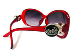 Red Sunglasses With 2 Biker Babe Motorcycle Interchangeable Snap Jewelry