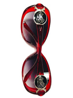 Red Sunglasses With 2 Biker Babe Motorcycle Interchangeable Snap Jewelry