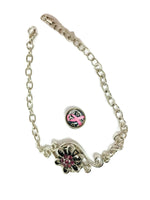 Breast Cancer Awareness Bracelet Set Plus 2 Mini Charms