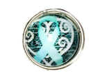 Ovarian Cancer Awareness Bracelet Set Plus 2 Mini Charms
