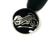 Motorcycle Mama Black Chrome Bangle Bracelet Set Plus 2 Snap Jewelry Charms