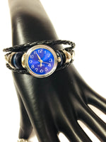 Nothing But Time Leather Bracelet With 2 Charms Working Watch Snap Charm