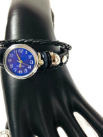 Nothing But Time Leather Bracelet With 2 Charms Working Watch Snap Charm