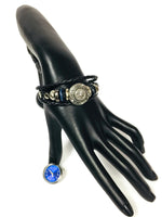 Nothing But Time Leather Bracelet With 2 Charms Working Watch Snap Charm