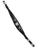 DIY Black Chrome Leather Bracelet  for 18MM - 20MM Snap Jewelry Build Your Own Unique Jewelry