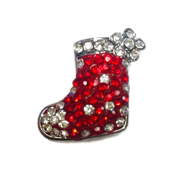 Christmas Holiday Stocking 18MM - 20MM Snap Charm for Snap Jewelry