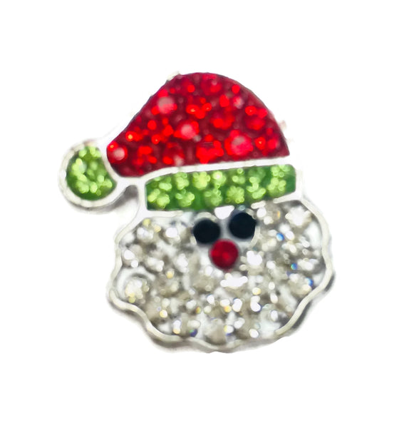 Christmas Holiday Santa Large 18MM - 20MM Snap Charm for Snap Jewelry