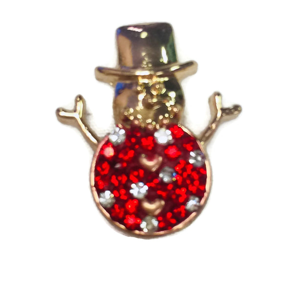 Christmas Holiday Snowman 18MM - 20MM Snap Charm for Snap Jewelry