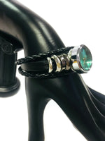 Time for Me Leather Bracelet With 2 Charms Working Watch Snap Charm