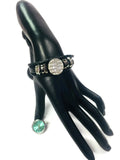 Time for Me Leather Bracelet With 2 Charms Working Watch Snap Charm