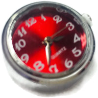 Red Quartz Watch Dial Wind Up Working Watch 18MM - 20MM Fashion Snap Jewelry Snap Charm