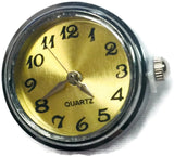 Yellow Gold Quartz Watch Dial Wind Up Working Watch 18MM - 20MM Fashion Snap Jewelry Snap Charm