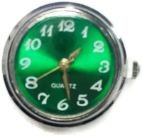 Green Quartz Watch Dial Wind Up Working Watch 18MM - 20MM Fashion Snap Jewelry Snap Charm