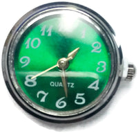 Green Quartz Watch Dial Wind Up Working Watch 18MM - 20MM Fashion Snap Jewelry Snap Charm