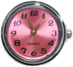 Pink Quartz Watch Dial Wind Up Working Watch 18MM - 20MM Fashion Snap Jewelry Snap Charm