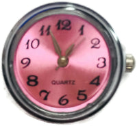 Pink Quartz Watch Dial Wind Up Working Watch 18MM - 20MM Fashion Snap Jewelry Snap Charm