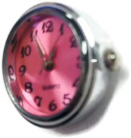 Pink Quartz Watch Dial Wind Up Working Watch 18MM - 20MM Fashion Snap Jewelry Snap Charm