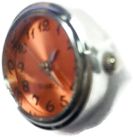 Orange Quartz Watch Dial Wind Up Working Watch 18MM - 20MM Fashion Snap Jewelry Snap Charm