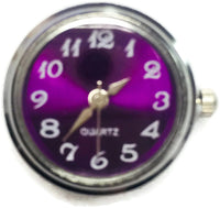Purple Quartz Watch Dial Wind Up Working Watch 18MM - 20MM Fashion Snap Jewelry Snap Charm