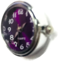 Purple Quartz Watch Dial Wind Up Working Watch 18MM - 20MM Fashion Snap Jewelry Snap Charm