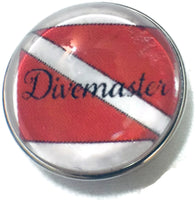 Divermaster Scuba Diver Down Flag 18MM - 20MM Fashion Snap Jewelry Snap Charm