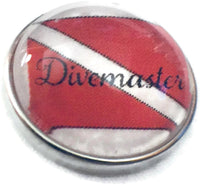 Divermaster Scuba Diver Down Flag 18MM - 20MM Fashion Snap Jewelry Snap Charm