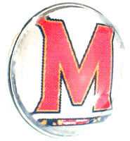 Maryland College Logo Fashion Snap Jewelry University Snap Charm
