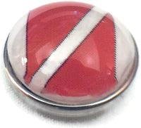Scuba Diver Down Flag 18MM - 20MM Fashion Snap Jewelry Snap Charm
