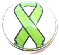 Cancer Ribbon Lymphoma Cancer Fashion Snap Jewelry Charm