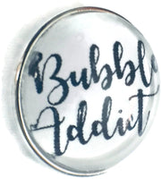 Scuba Diver Bubble Addict in Black 18MM - 20MM Fashion Snap Jewelry Snap Charm