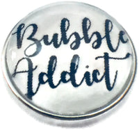 Scuba Diver Bubble Addict in Black 18MM - 20MM Fashion Snap Jewelry Snap Charm