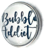 Scuba Diver Bubble Addict in Black 18MM - 20MM Fashion Snap Jewelry Snap Charm