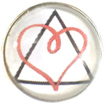 Adoption Symbol Heart and Triangle Fashion Snap Jewelry Snap Charm