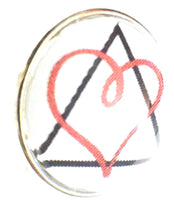 Adoption Symbol Heart and Triangle Fashion Snap Jewelry Snap Charm