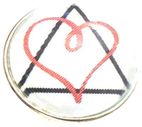 Adoption Symbol Heart and Triangle Fashion Snap Jewelry Snap Charm