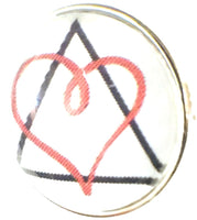 Adoption Symbol Heart and Triangle Fashion Snap Jewelry Snap Charm