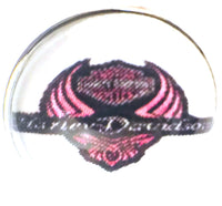 Harley Davidson Motorcycle Pink Wings & Shield Biker Babe 18MM - 20MM Snap Charm for Snap Jewelry